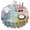 Colorful Watercolor Stripe, variant on Colorful Tie Dye Pattern Round Tablecloth 60"x60",Wrinkle Wipeable Table Cloth for Kitchen Dining Room Picnic Patio Party