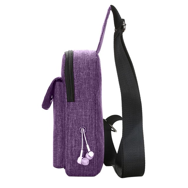 Bolsa Hombres / Mujeres Lona Cofre Paquetes Casual Crossbody Hombro Sling Bag (Púrpura) Ndcxsfigh Para Estrenar
