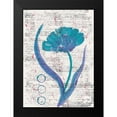 thumbnail image 2 of Dyer, Beverly 14x18 Black Modern Framed Museum Art Print Titled - Zinnia Turquoise 2, 2 of 5