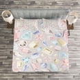 thumbnail image 3 of Ambesonne Pastel Quilted Bedspread Set 3 Pcs, Colorful Vivid, King Size, Multicolor, 3 of 3