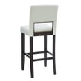 thumbnail image 6 of Linon Jevon 30" Mid Back Indoor Upholstered Bar Stool, Espresso/ White Faux Leather, 6 of 9