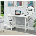thumbnail image 3 of Designs2Go Trestle Desk with Charging Station and Shelves - Versatile and Practical Work Area Enhancer with Spacious Surface, USB Ports, and Storage Shelves, 3 of 4