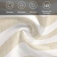thumbnail image 5 of Beige Stripe Cloth Napkins, Vintage Country Geometric Linen Texture Washable and Reusable Dinner Napkins Set of 8, Table Napkin for Kitchen Party Birthday Wedding Hotel Housewarming 20"x20", 5 of 8