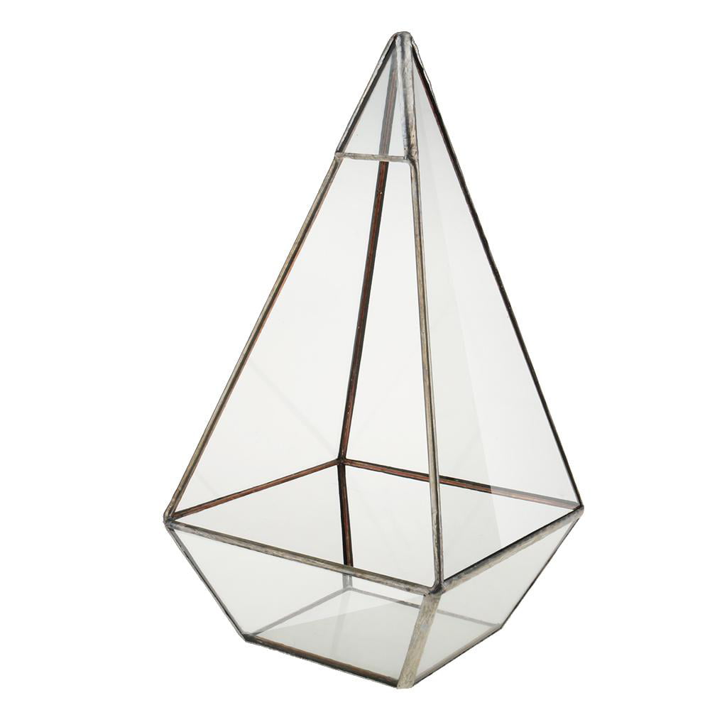 Geometric Terrarium Planter Glass Vase Mini Glasshouse Container Decor #7 