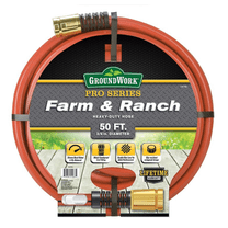 GroundWork CTSCELCF34050 Pro Series Farm & Ranch Heavy-Duty Hose, 3/4in x 50ft
