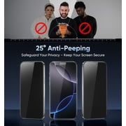 MAGIC JOHN 3rd GEN Private Screen Protector for iPhone 16 Pro Max Corning Tempered Glass Easy to Install [2 Pack]