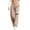 Khaki, variant on Soft Ripped Wide Leg Sweatpants for Women Elastic Drawstring Waist Loose Casual Jogger Pants Fashion Y2K Streetwear Pants with Pocket Coffee