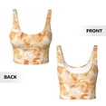 thumbnail image 6 of Rateoe Watercolor Sea Shells Print Womens' Sports Bras Scoop Neck Sports Vest- Padded U Back Seamless High Impact Support, 6 of 7