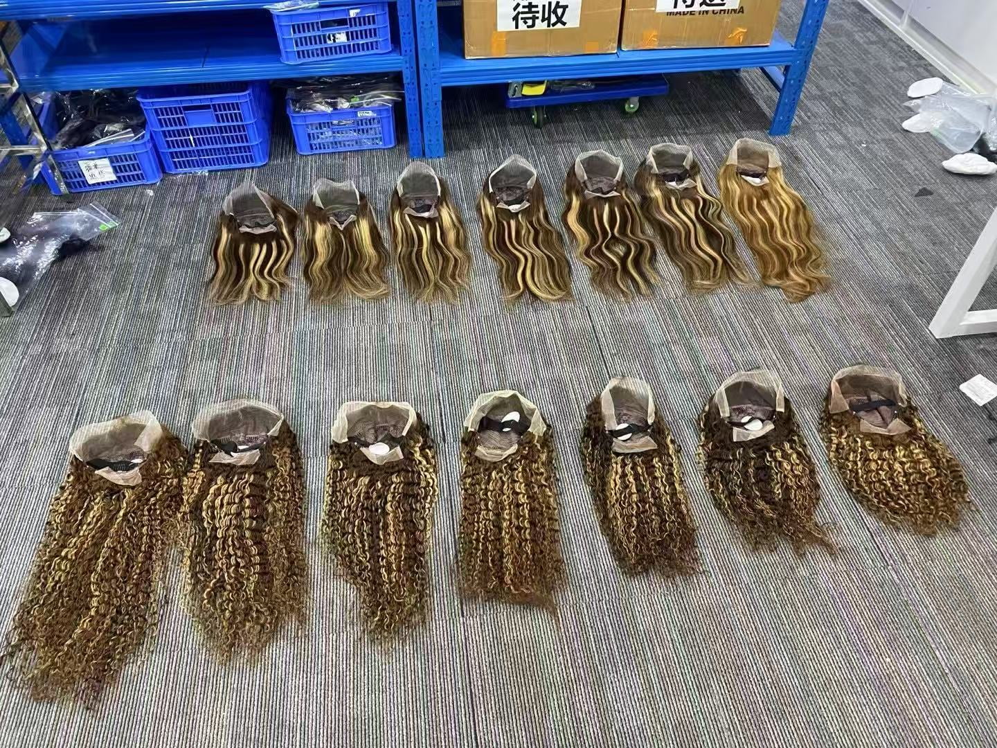 13x4 Full Frontal Lace Glueless #P4/27 Highlight piano Color STRAIGHT 200% High-Density Pre-Plucked Human Hair Wigs Long Hair from 18inch to 30inch