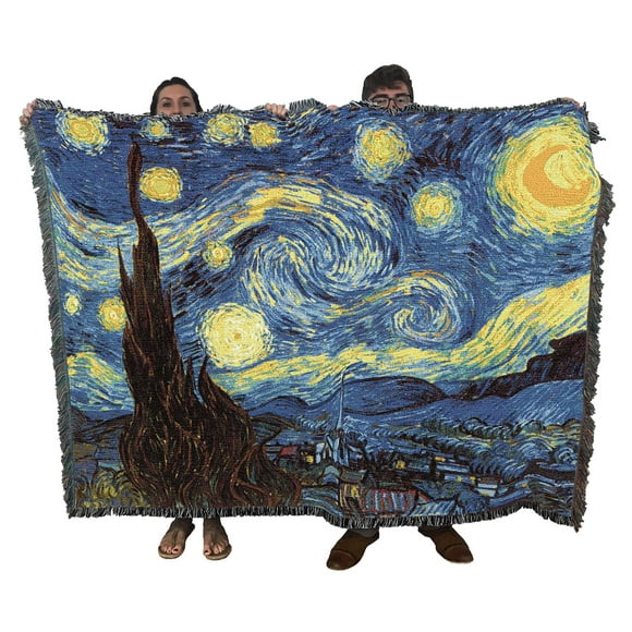 Pure Country Weavers Starry Night Blanket By Vincent Van Gogh - Fine Art Gift Tapestry Throw Woven From Cotton - Made In The Usa (72X54)