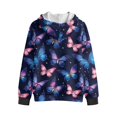 thumbnail image 5 of Uorisanigo Hoodies Kids Full Zip Hooded Sweatshirt Lightweight Neon Butterfly Outerwear Long Sleeve Hooded Hoodies School Birthday Party Christmas Fall Winter Clothes, 5 of 8