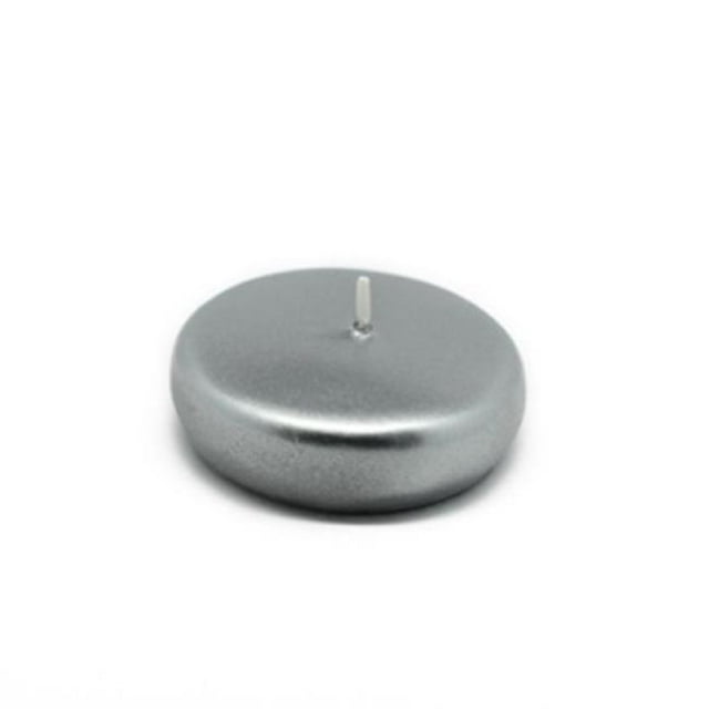 Jeco CFZ-044-4 2 .25 in. Floating Candles, Metallic Silver - 96 Piece