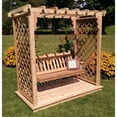 thumbnail image 2 of A &amp; L Furniture Covington 7 ft. High Cedar Arbor with Deck and Swing, 2 of 3
