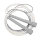 thumbnail image 1 of Cuerda de saltar ajustable para fitness, ideal para estudiantes de primaria, jardín de infantes, escuela secundaria, mango gris y cuerda blanca grisácea., 1 of 14