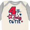 thumbnail image 4 of Inktastic 4th of July Cutie with Stars Boys or Girls Long Sleeve Baby Bodysuit, 4 of 5