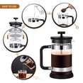 thumbnail image 3 of Cafetera de prensa francesa TBGENIUS, 600 ml, resistente al calor, 3 of 6