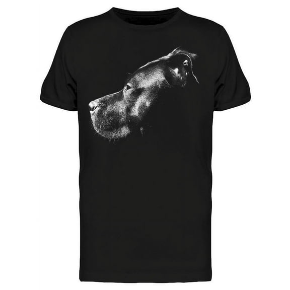 Smartprints Mens Graphic Tee - Side Of A Pit Bull Dog - Regular Fit 100% Cotton