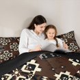 thumbnail image 4 of Manfei Aztec Tribal Twin Comforter Sets, Geometric Diamond Bedding Set, Black Brown, Black Reversible 2-Piece, 1 Comforter and 1 Pillowcase, 4 of 6