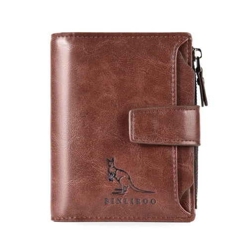 Mightlink Men Wallet Multiple Card Position Short Style Solid Color Faux Leather Embossing Letter Cash Holder Handbag Purse for Travel, Men's, Size