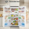 thumbnail image 6 of Smeta Top Freezer Refrigerator 20.5 Cu ft White Fridge Reversible Door Kitchen Indoor 32.6in Depth, 6 of 11