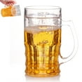 thumbnail image 2 of Qiangzon Funny Fake Beer Mug 400Ml Double Layer Insulated Plastic Mug with Handles for Bar Beverages and Prank Gags, Durable Mezzanine Design for Summer Drinks and Party Decor, 2 of 9