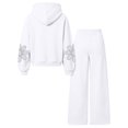 thumbnail image 7 of Enjoytime Girls Outfits Floral Print Long Sleeve Hoodie with Wide Leg Pants 2 Piece Set Kids Fall Winter Fashion Comfy Casual Sweatsuit, 7 of 7