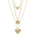 thumbnail image 3 of Jessica Simpson Fashion Gold Metal Layer Heart Necklace, 3 of 5