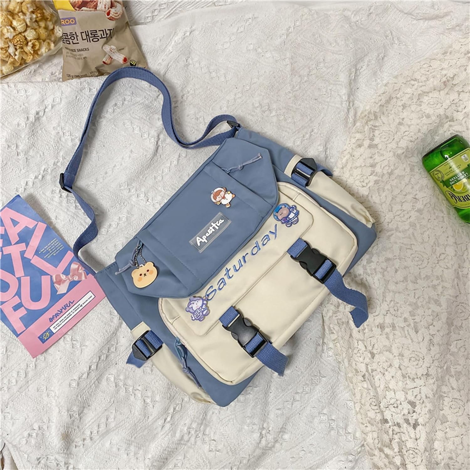Cute Messenger Bag, Crossbody Bags for Women Kawaii Messenger Bags Purses