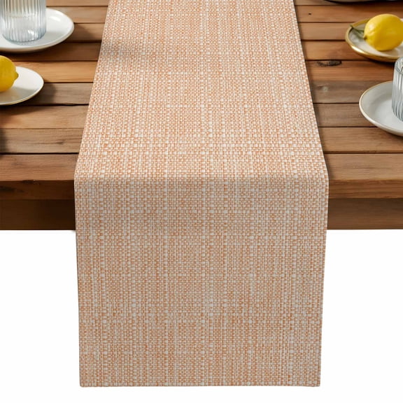 Linen Texture Table Runner, Cloth Texture Kitchen Table Runners Dress Scarves for Table Decorations Party/Restaurant/Indoor Outdoor Use, 13x36in