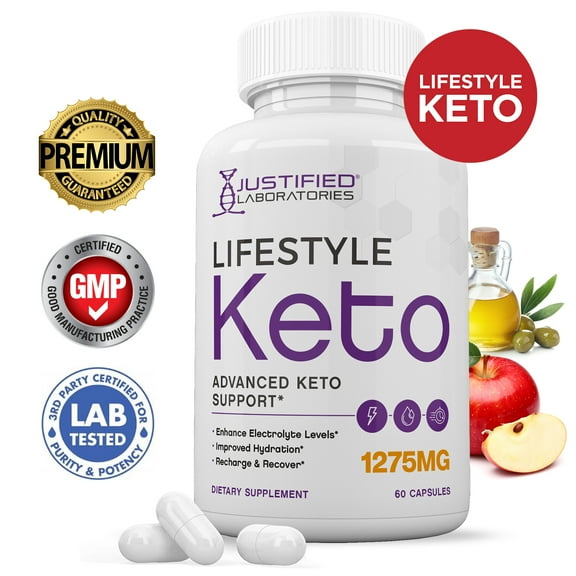 Lifestyle Keto ACV Pills 1275mg Alternative to Gummies Dietary Supplement 60 Capsules