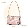 thumbnail image 3 of FORMRS Womens Shoulder Bag with Chain Strap Clutch Purse Cute Tote Handbag, Pink Christmas Snowman, 3 of 7