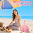 thumbnail image 5 of Soda Candy Mesh Tote Bag Stadium Approved 12x6x12 Heavy Duty Beach Bag for Sports Gym Concerts Travel Daily Use, 5 of 6