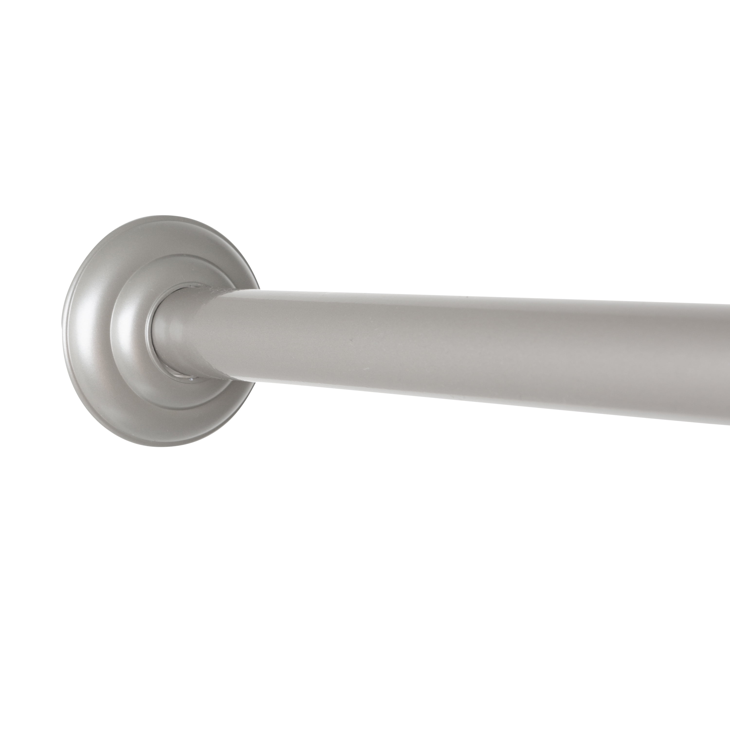 Mainstays Permanent Mount Straight Metal Shower Curtain Rod, Adjustable 41" - 72", Nickel