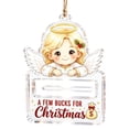 thumbnail image 2 of Crystal Acrylic Christmas Money Holder Ornament, Holiday Cash & Treat Holder, Festive Cash Storage Hanging Ornament, Creative Holiday Gift for Family and Friends(Angel), 2 of 7