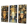 thumbnail image 3 of Designart "Timeless Beauty in Retro Futurism I" Woman Sci-Fi Wall Art Set Of 3 - Glam Gold Gallery Set For Office Decor, 3 of 6