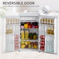 thumbnail image 6 of Compact Refrigerator with Freezer, 3.2 Cu Ft Mini Fridge, Adjustable Shelf & Reversible Door, White, Mechanical Temperature Control, 6 of 13