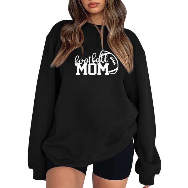 Gibobby Sudaderas para mujer oferta Sudadera delgada y ligera con gráficos divertidos de manga larga para mujer(Negro,XG)