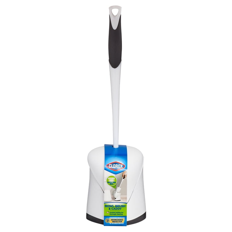 Clorox Hideaway Bowl Brush and Holder, White photo 1