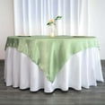 thumbnail image 3 of Efavormart 60" SATIN Square Tablecloth Overlay For Wedding Catering Party Table Decorations SAGE GREEN Square Tablecloth Cover, 3 of 10