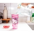 thumbnail image 4 of Sanrio Hello Kitty Pink Stripes Travel Tumbler with Slide Close Lid | 20 Ounces, 4 of 7