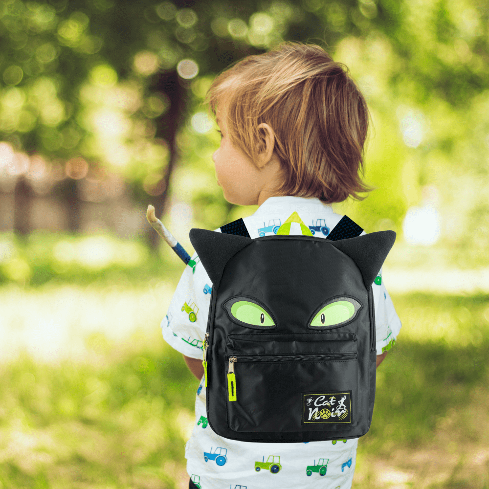 Cute Small Cat Style Backpack for Girls (Black,BV1205) Material: Satin |  eBay