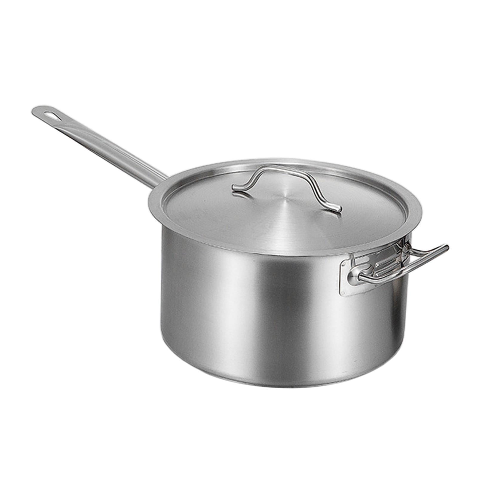 KANGXW 316L Stainless Steel Saucepans, 1.0 Quart Pan, with Pour Spout and Filter Glass Lid, Boiling Milk Pots, Sauce, Gravy, Pasta Stock Noodles Pot