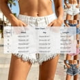 thumbnail image 3 of Womens Jean Shorts Vintage Frayed Fringe High Waist Denim Shorts Summer Beach Shorts with Pockets Boho Style Casual Shorts Gray, 3 of 6