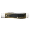 thumbnail image 3 of Case XX Knives Case XX Smooth Green and Black Natural Canvas Micarta Mini Trapper Folding Knife, 3 of 5