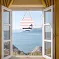 thumbnail image 6 of Anchor Pink Round Front Door Welcome Sign, 7.8 Inch Wall Hanging Decor for Indoor Outdoor, Modern Navy Blue White Striped Nautical Home Porch Hanger Decorations for Holiday Gift, 6 of 9