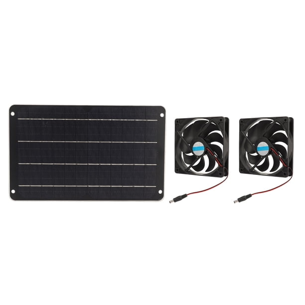 Kit de ventilador con energía solar ventiladores duales con energía solar compactos y ahorradores de energía disipación de calor de 20W para invernadero ANGGREK Otros