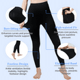thumbnail image 5 of 20-30mmHg Medical Compression Pantyhose, Women Compression Stockings & Leggings, Opaque Footless High Waist Opaque Compression Tights for Varicose Veins, Graduated Support Hose for Doctor-Black-M, 5 of 7