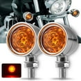 thumbnail image 5 of ALLTIMES Motorcycle LED Turn Signal Indicator Lights Braking Light, Universal for Most 12V 10mm Screw Motorcycle for Harley for Yamaha, Aluminum Housing, Silver, 5 of 7
