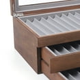 thumbnail image 5 of 34 Slots Walnut Wood Fountain Pen Display Case Holder Box w/Clear Transparent Top for Home Shop, 5 of 11