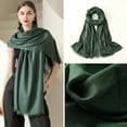 thumbnail image 3 of Women Summer Scarfs Lightweight Large Long Gauze Shawl Linen Beach Wrap Plain 75”×43”, 3 of 5